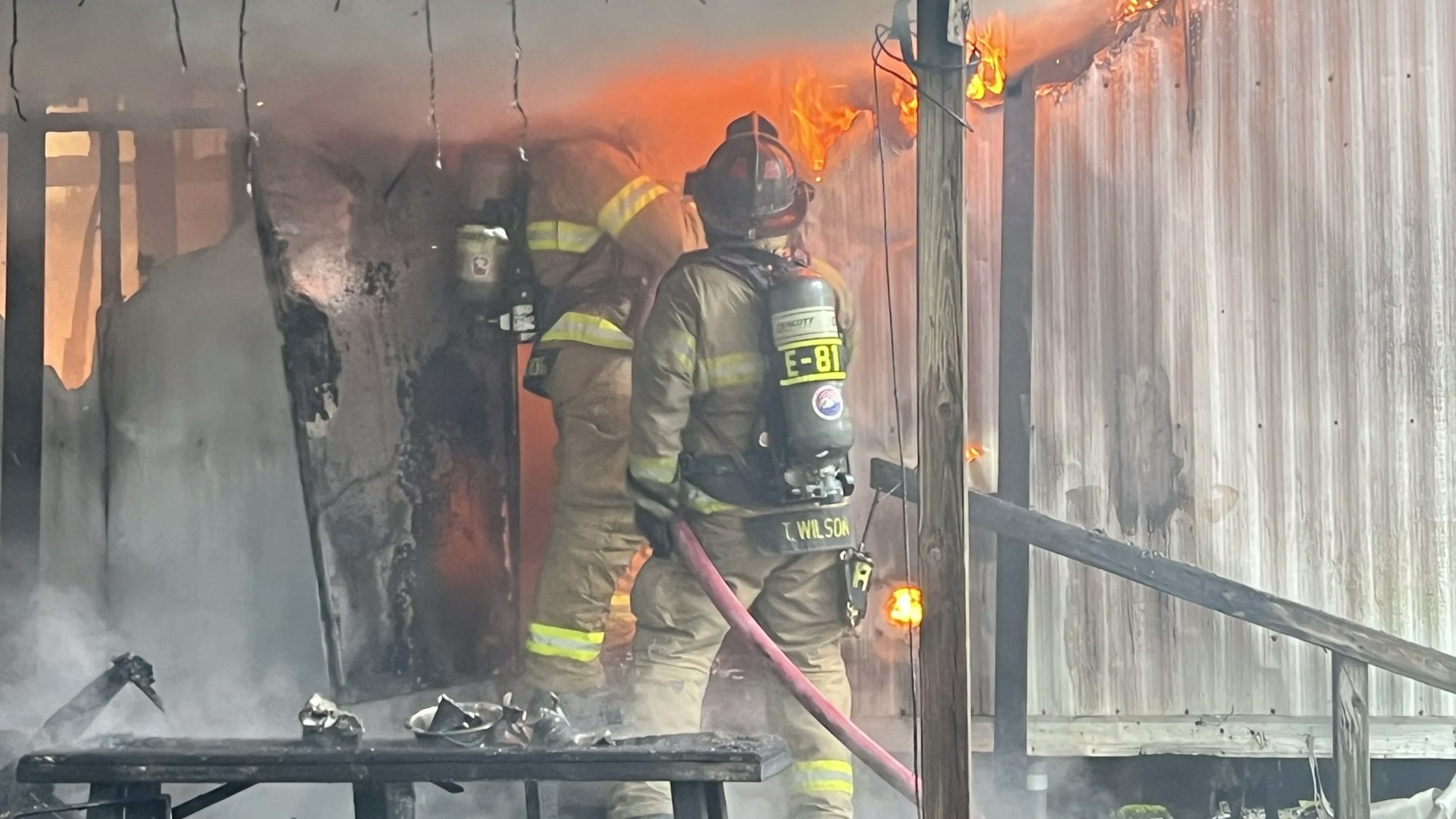 firefighter flighting fire