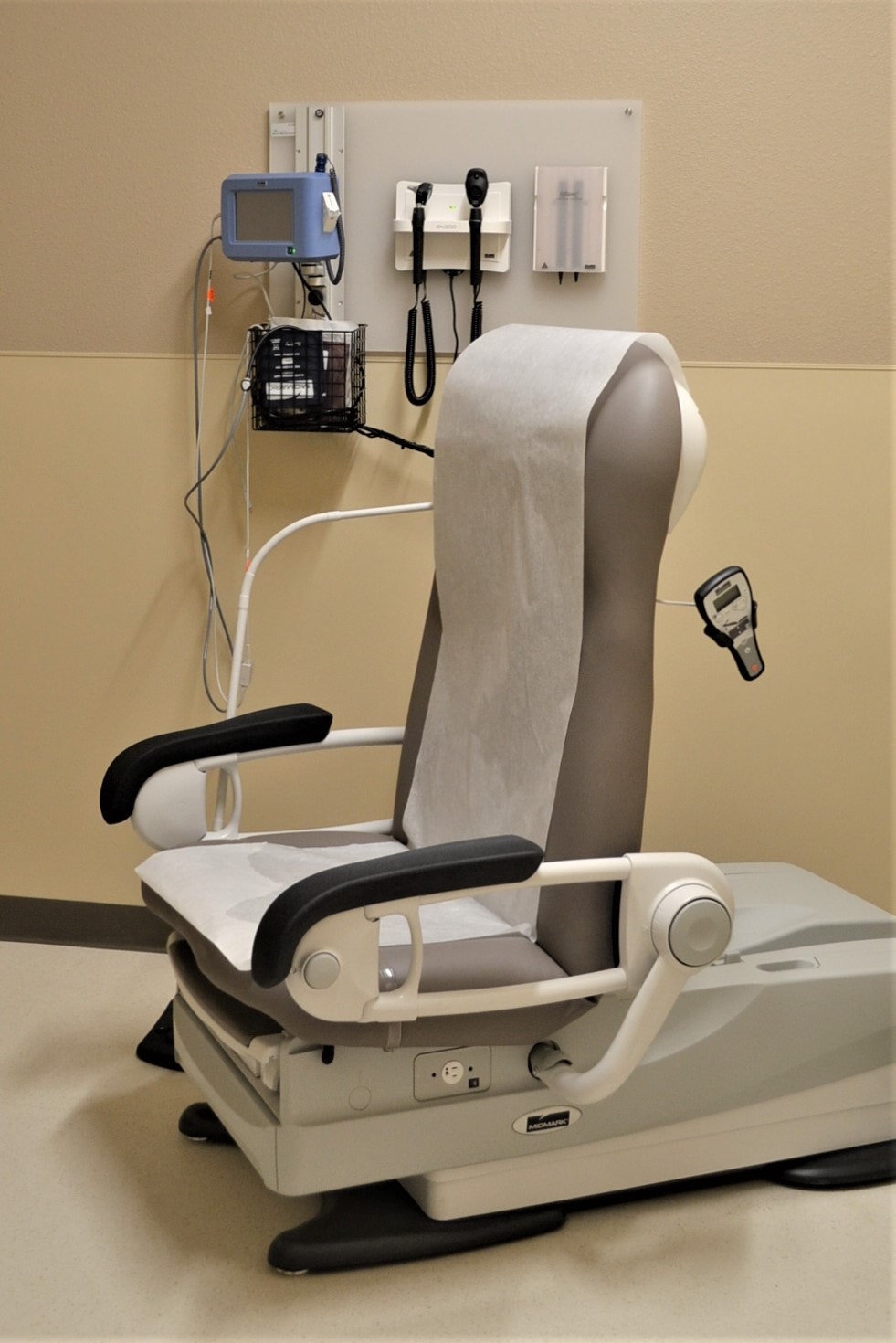 State of the art exam chair.