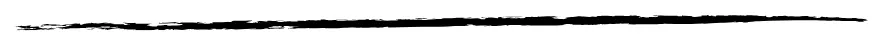 A horizontal black ink brush stroke on a white background.