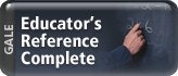The image features a graphic for "Educator's Reference Complete" by Gale, showing a hand writing on a chalkboard.