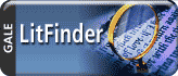 The image features the "LitFinder" logo by Gale, with a magnifying glass over text, suggesting it's a literary resource.