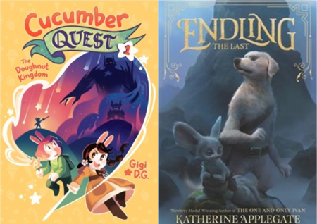 Two books. The first book is "Cucumber Quest" and the second book is "Endling"