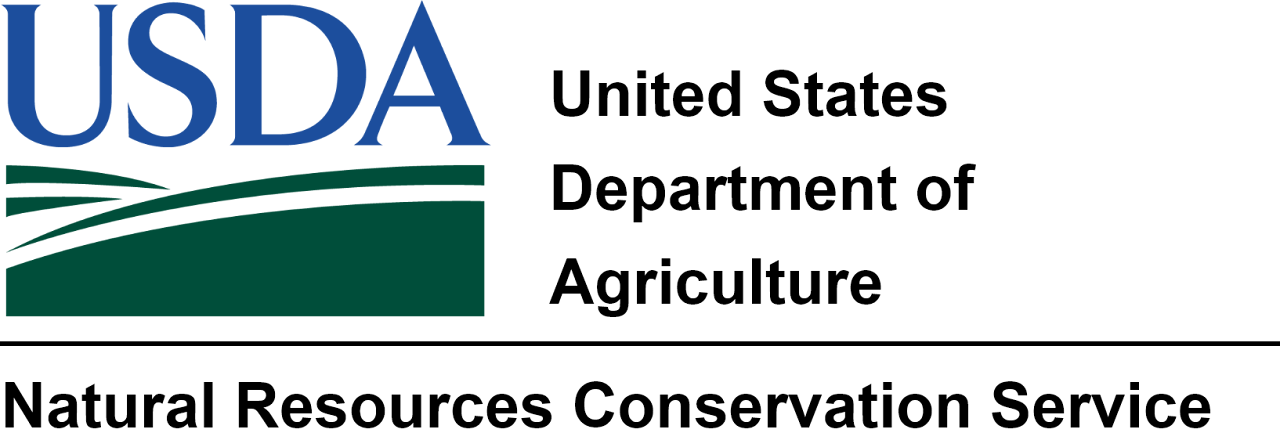 USDA logo with stylized fields and text.