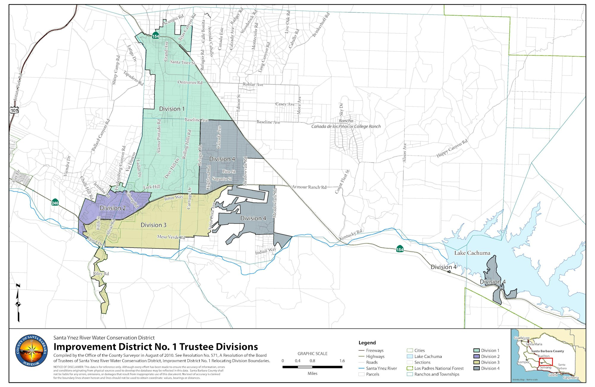 Trustee Division Map of SYRWCD Improvement District No. 1