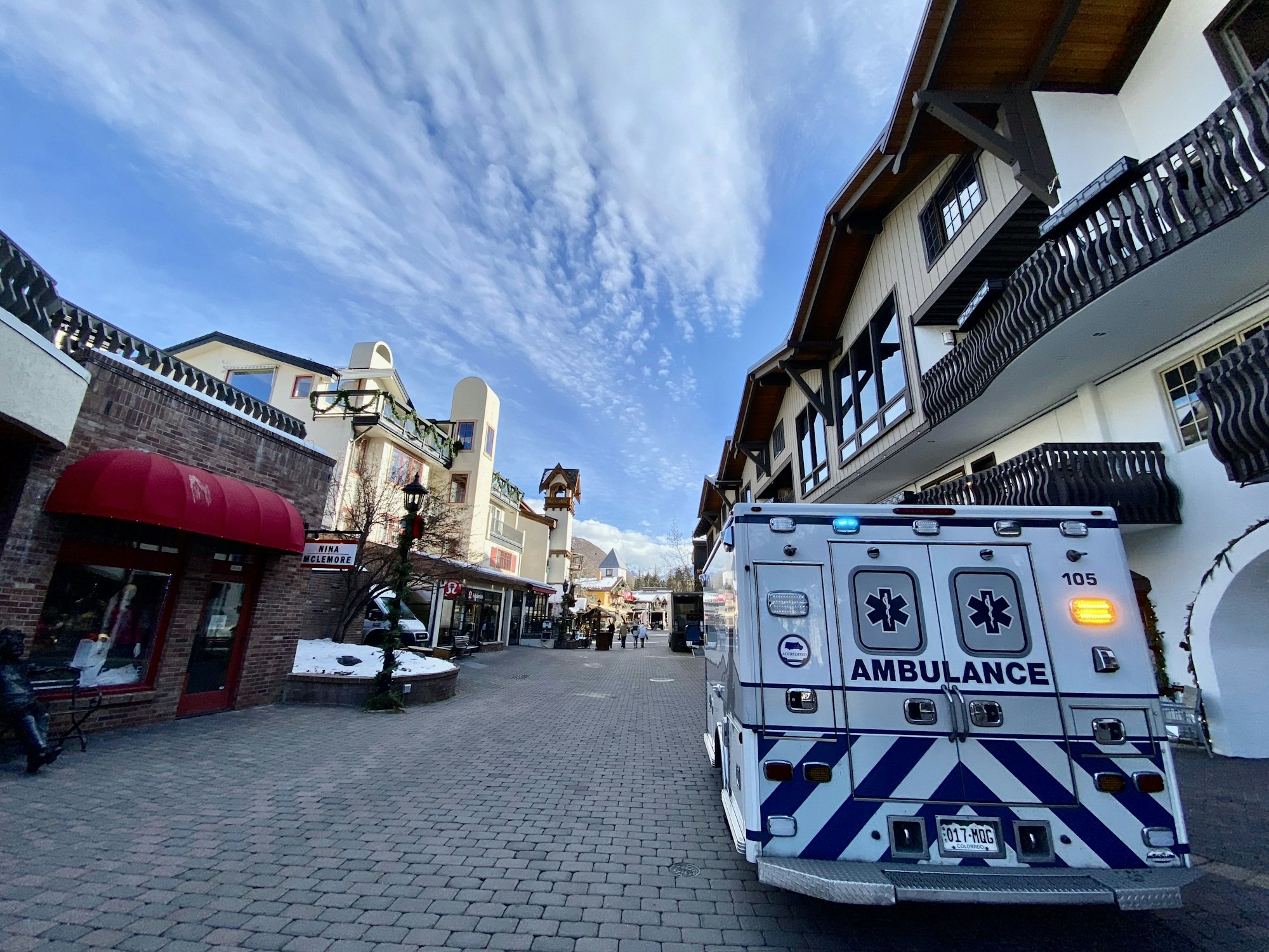 ECPS Amubulance parked in Vail Village