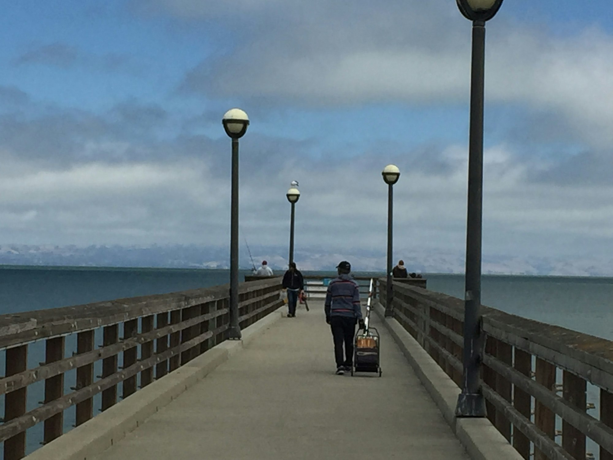 May contain: water, person, human, railing, waterfront, banister, handrail, dock, pier, and port