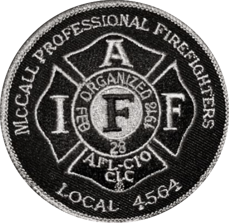 A patch for McCall Professional Firefighters, IAFF Local 4564.