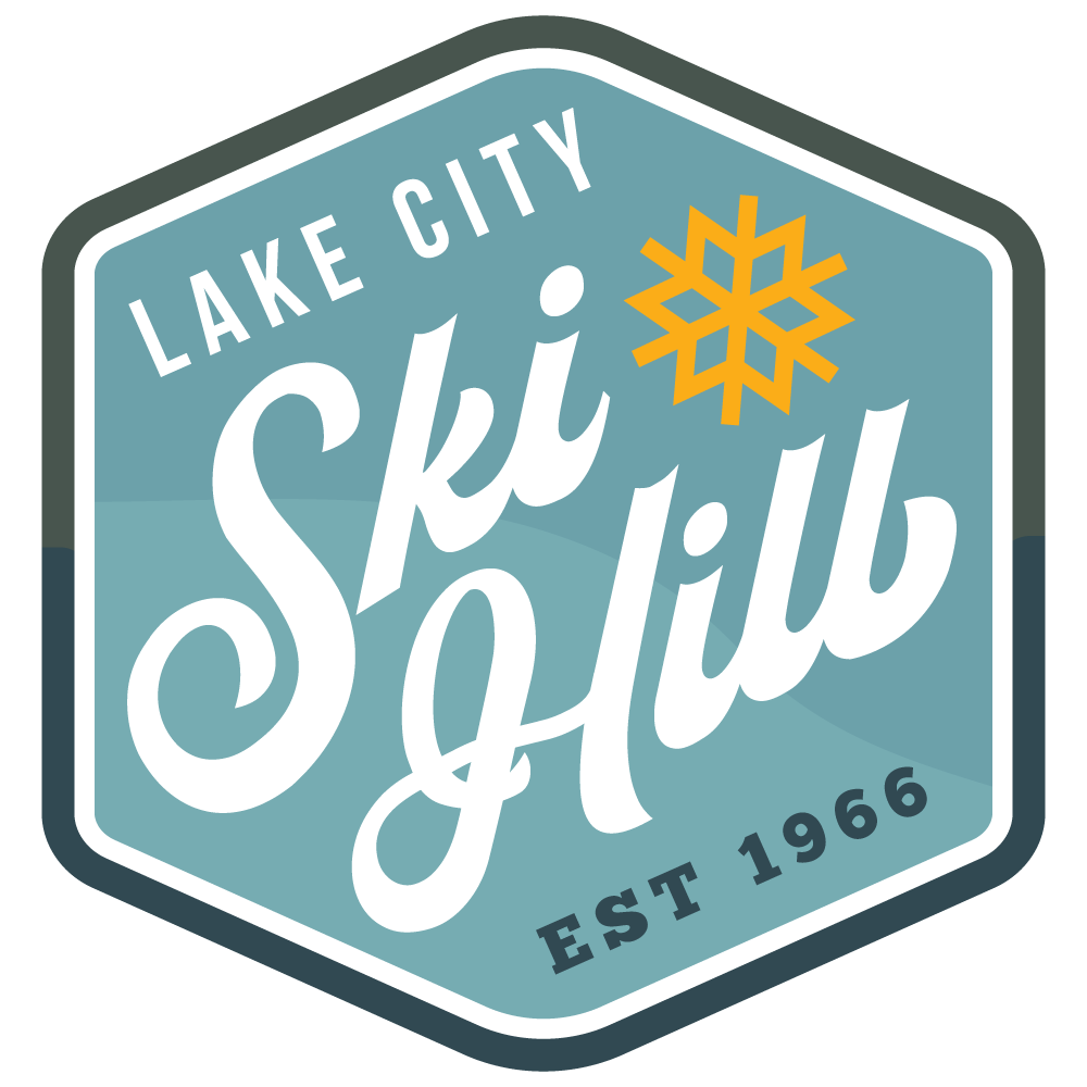 Lake City Ski Hill logo with a snowflake, established in 1966.