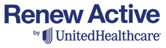 "Renew Active by UnitedHealthcare" logo with a shield icon.