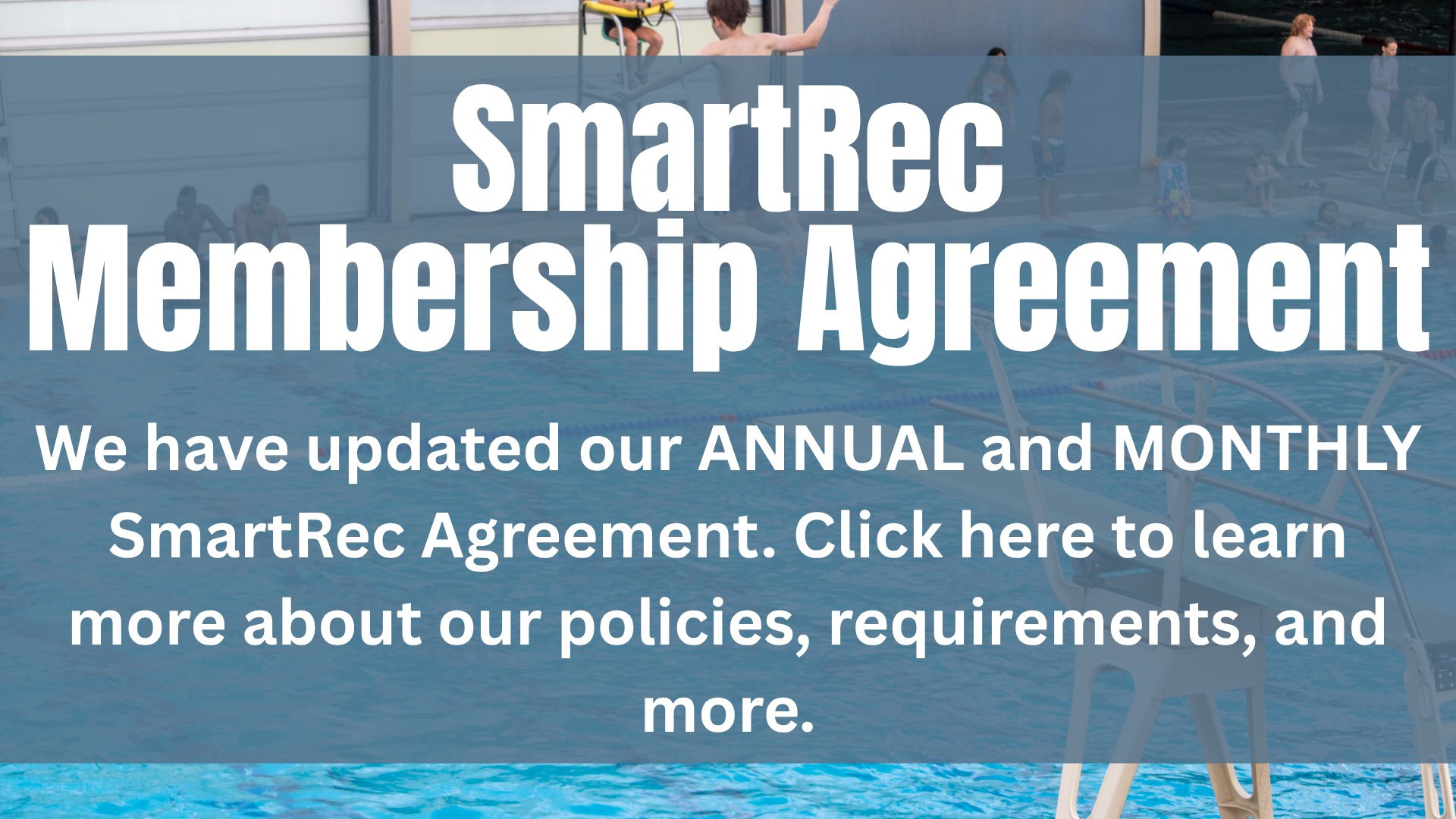 The image features an updated SmartRec Membership Agreement, detailing annual and monthly options and policies.