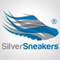 Blue and gray sneaker logo with the text "SilverSneakers."