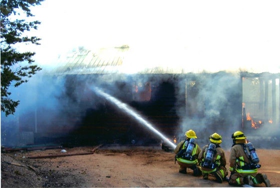 FireFighters putting out a fire