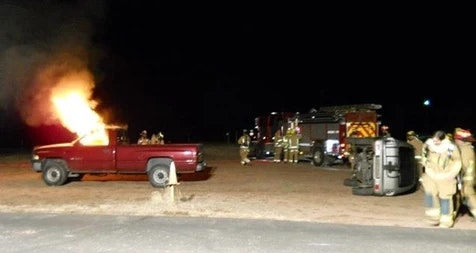 Car on fire