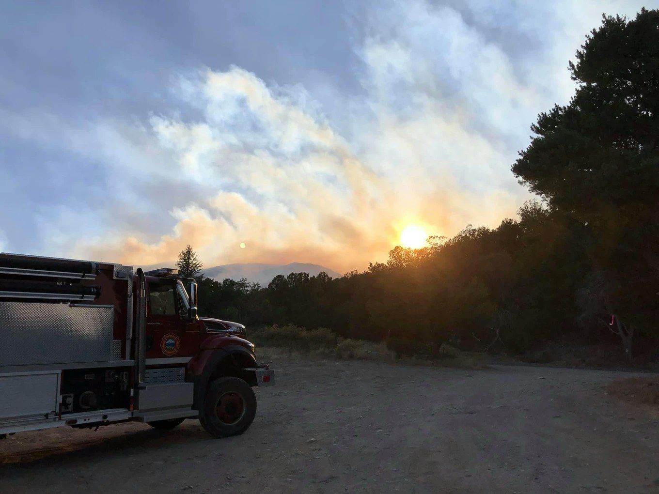 May Contain- Fire truck and smoke
