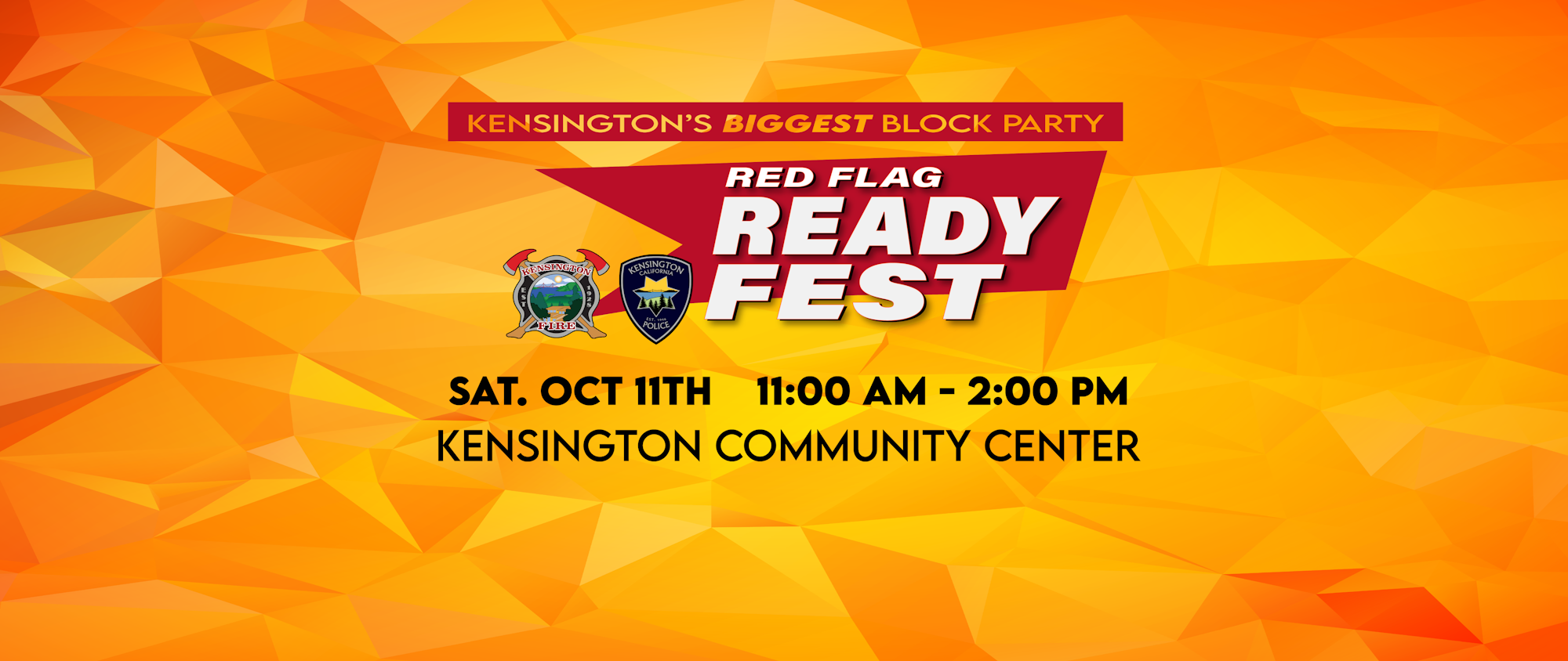 Kensington's Ready Fest: Sat. Oct 11, 11 AM-2 PM at Kensington Community Center.