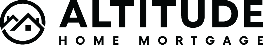 A logo for "Altitude Home Mortgage" featuring a house and mountain graphic.