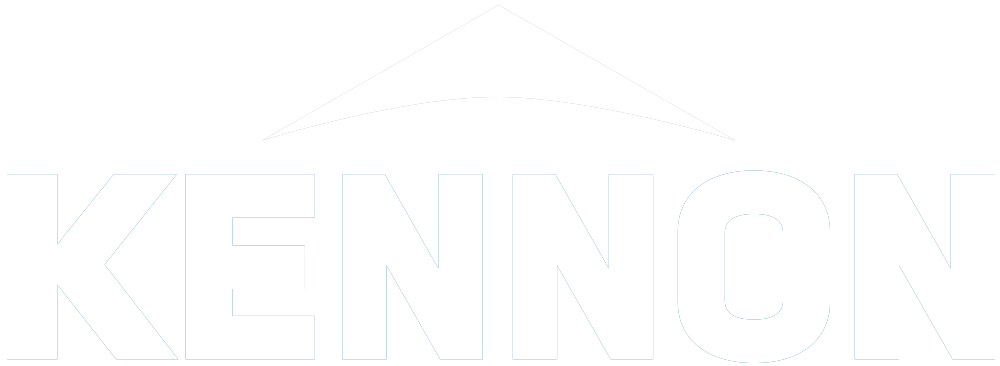 The image features the word "KENNON" in bold, white letters, accompanied by a triangular graphic above it.