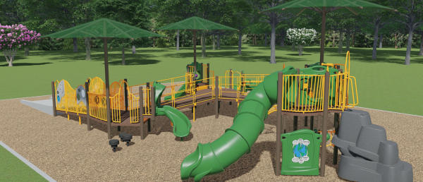 May contain: outdoor play area, outdoors, play area, grass, and plant