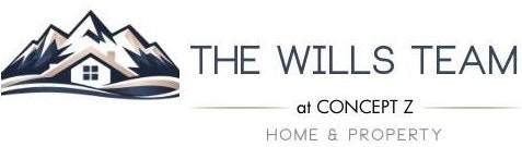 The image features "The Wills Team" logo associated with "Concept Z Home & Property," depicting mountains and a house.
