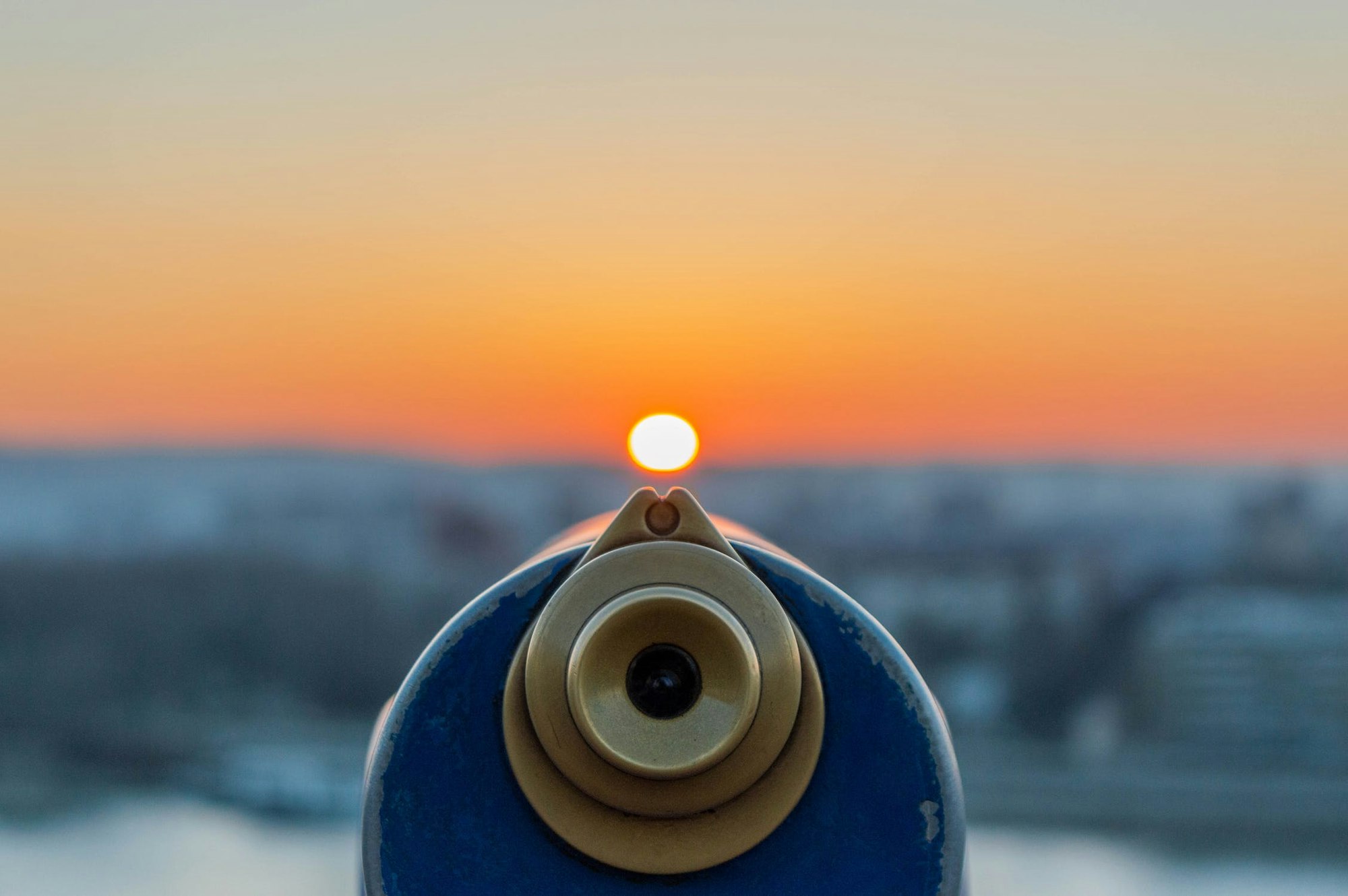 telescope viewing sunset