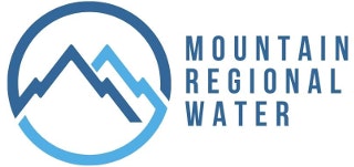 Logo with stylized mountains and the text "Mountain Regional Water."