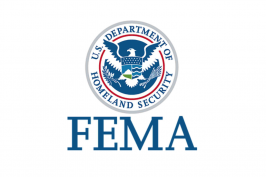 Logo of FEMA (Federal Emergency Management Agency) under the U.S. Department of Homeland Security.