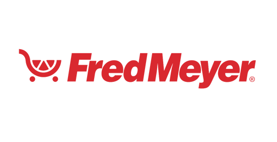 Fred Meyer logo featuring red text and a shopping cart graphic.
