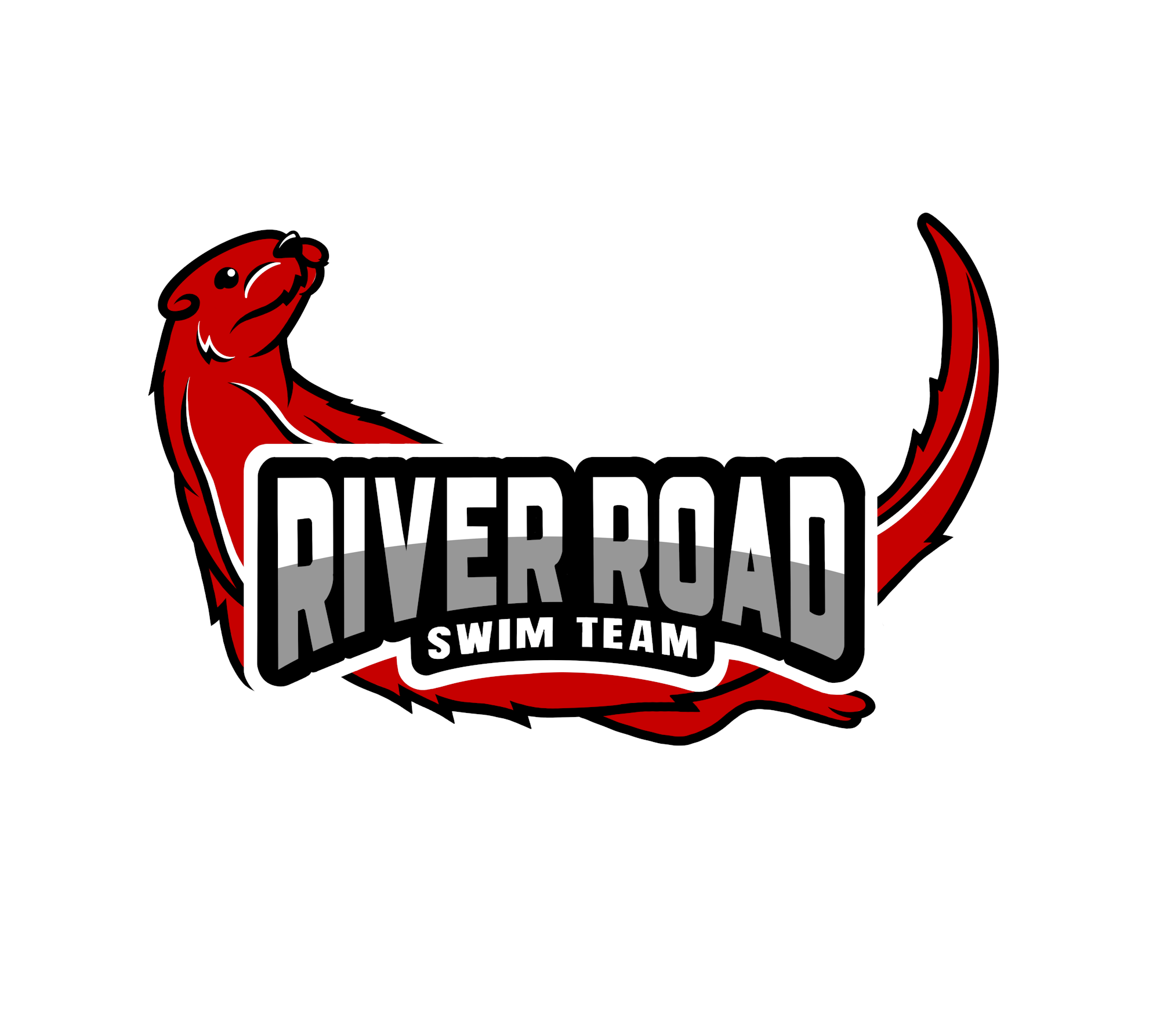It's a logo featuring an otter and the text "River Road Swim Team".