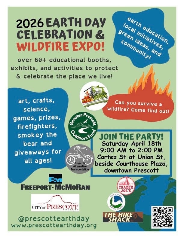 Join the 2026 Earth Day Celebration & Wildfire Expo on April 18th! Enjoy booths, activities, and learn about wildfire survival.