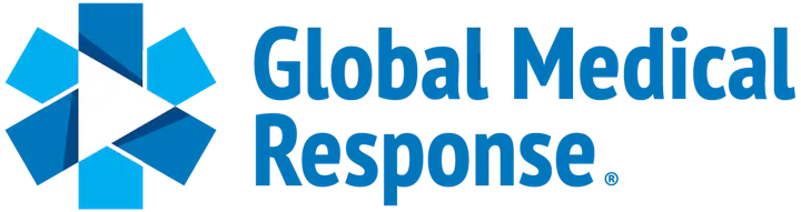The image features the logo of Global Medical Response, a company focused on emergency medical services.