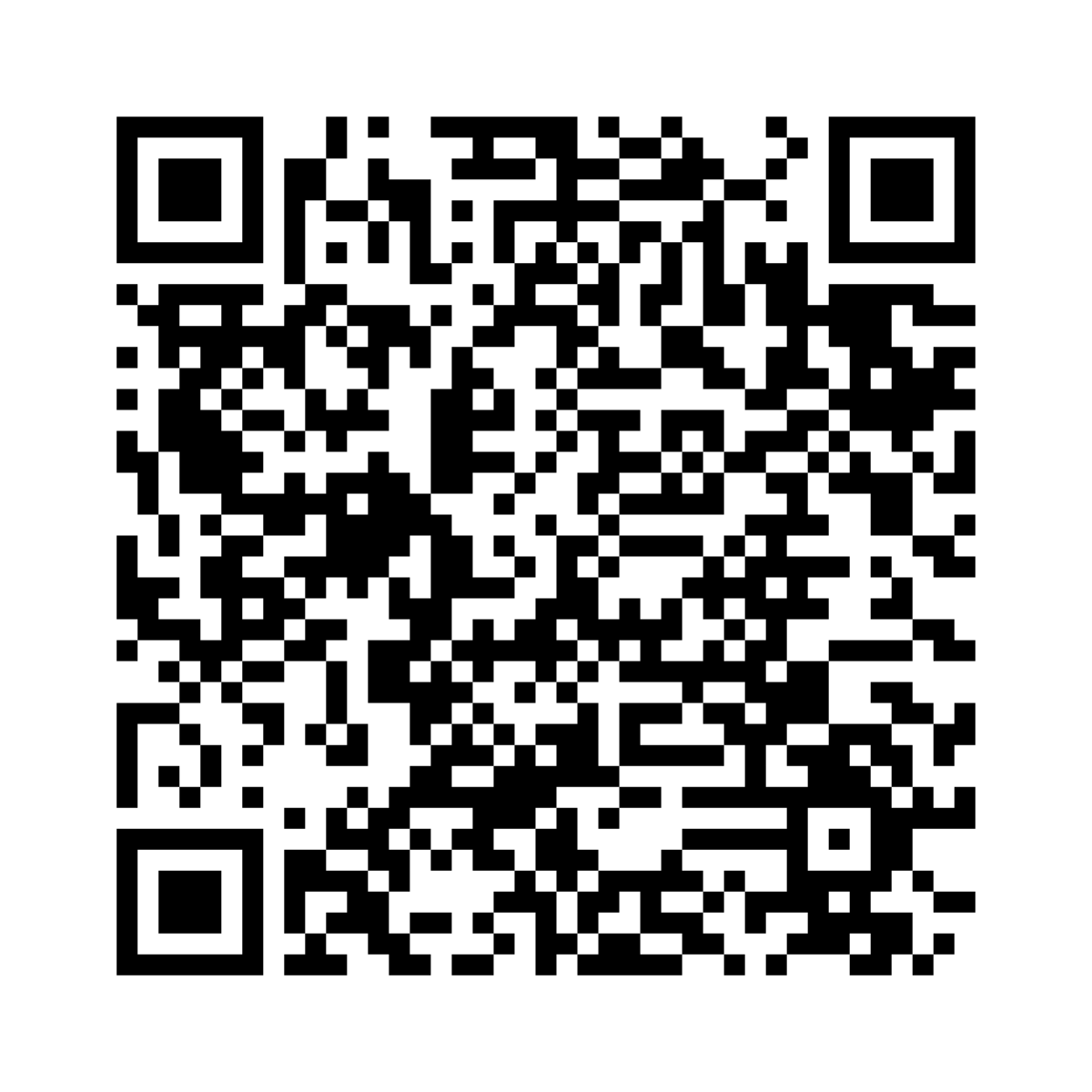 A black and white QR code leading to a donation page.