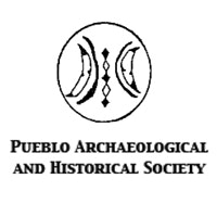 Logo with circular symbol and text "Pueblo Archaeological and Historical Society."