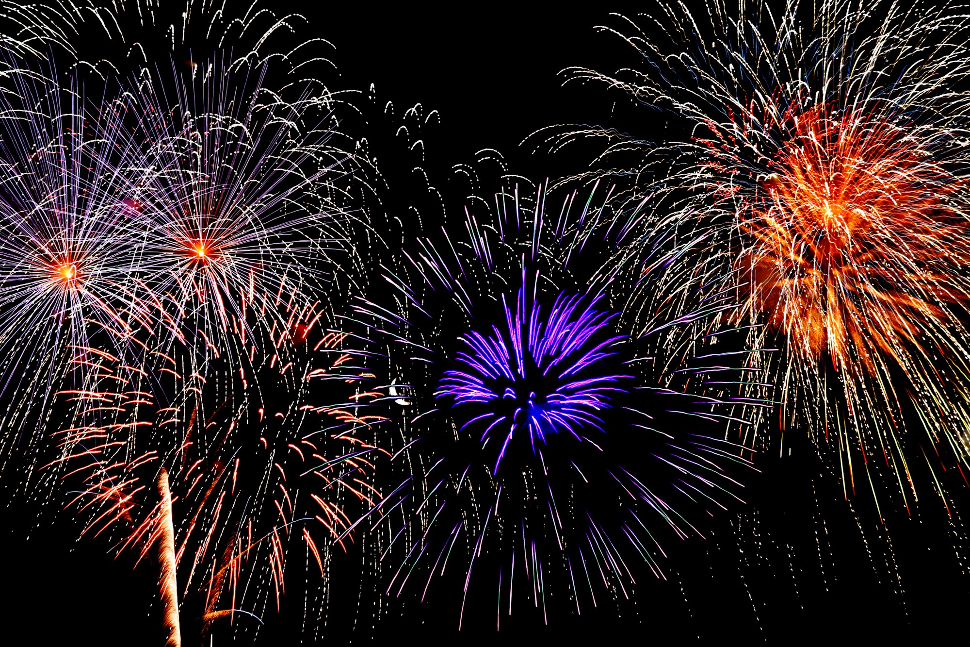 May contain: nature, outdoors, night, and fireworks