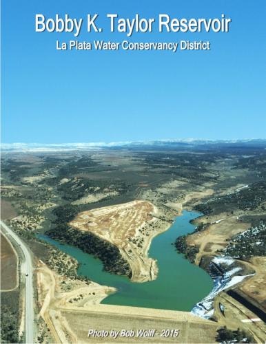 Aerial view of Bobby K. Taylor Reservoir with surrounding landscape.