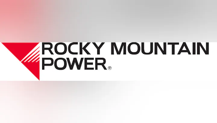Rocky Mountain Power logo with a red triangular graphic and black text.