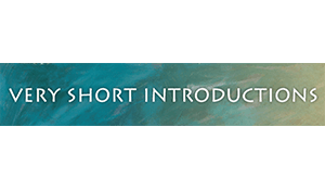 Text reads "VERY SHORT INTRODUCTIONS" on a blue-green textured background.