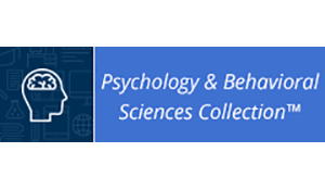 Icon of a head with a brain, next to text: "Psychology & Behavioral Sciences Collection™".