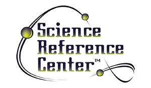 Logo with the text "Science Reference Center" and atomic orbit design.