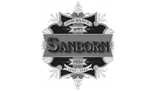 An ornate emblem with the word "Sanborn" and "Insurance Maps" on it.