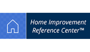 Logo with a house icon and the text "Home Improvement Reference Center™" on a blue background.