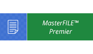 An icon of a document on the left and "MasterFILE Premier" text on a green background on the right.