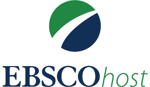 Logo of EBSCOhost with a green and blue circular design above the text.