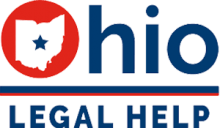 Logo of Ohio Legal Help; features the word "Ohio" with a map outline and star, and "Legal Help" below.