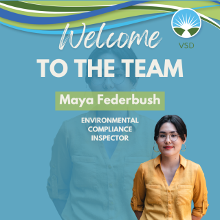 Welcome message for "Maya Federbush, Environmental Compliance Inspector" with a logo and a person's image.