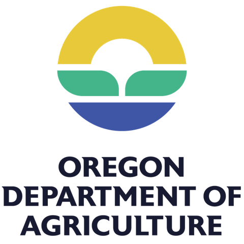 Logo of the Oregon Department of Agriculture with a stylized sun and fields design.
