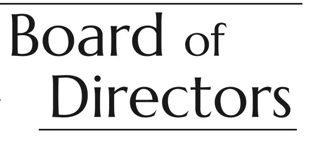 Text reading "Board of Directors" with horizontal lines above and below.