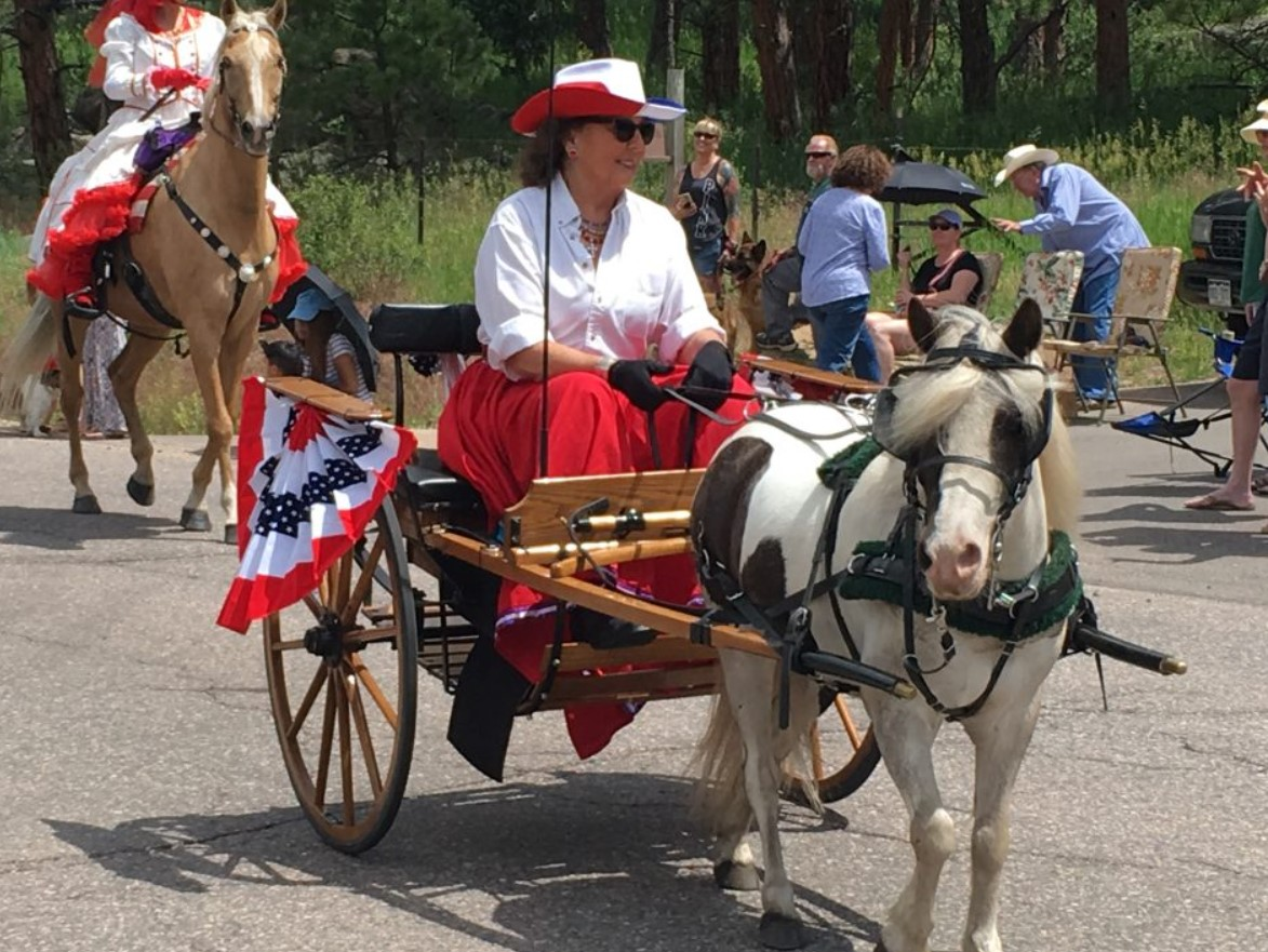 May contain: adult, female, person, woman, horse cart, transportation, vehicle, wagon, machine, wheel, animal, horse, and mammal