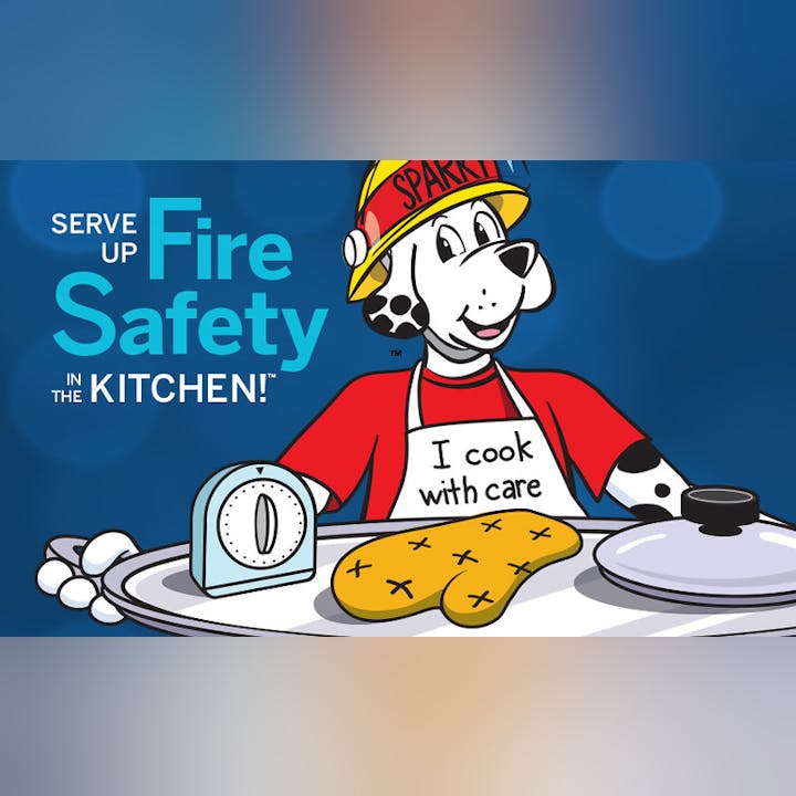 cartoon dalmation cooking in kitchen