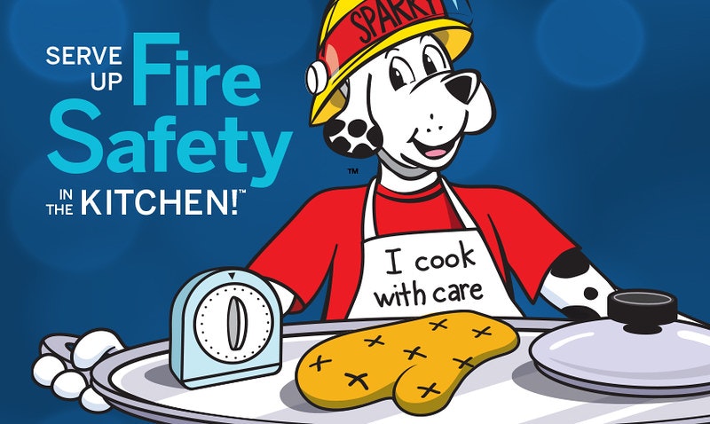 cartoon dalmation cooking in kitchen