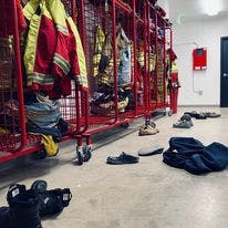 May contain: indoors, dressing room, and room